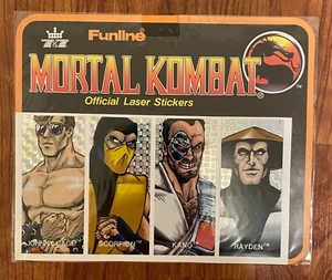 Mortal Kombat Official Laser Stickers Set #2 - Funline 1992 - Unused Store Stock - Picture 1 of 1