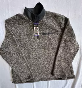 Eddie Bauer Herren Pullover Fleece XXL anthrazit 1/4 Reißverschluss NEU Neu mit Etikett - Bild 1 von 7