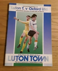Luton Town v Oxford United 1987/88 League Cup Halbfinale Rückspiel - Bild 1 von 1