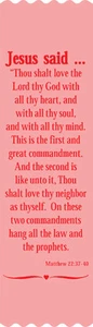 "Jesus said..." Bible Bookmark Ribbons, pack of 10 - Foto 1 di 1