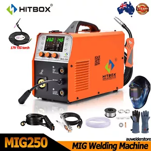HITBOX 4 IN1 MIG WELDER 2T/4T ALUMINUM FLUX CORE GAS MIG/TIG/MMA WELDING MACHINE - Picture 1 of 15