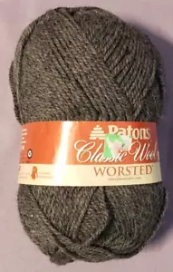 Patons Classic filato di lana misto grigio 3,5 oz #4 matassa peggiorata 100% lana NUOVO - Foto 1 di 3