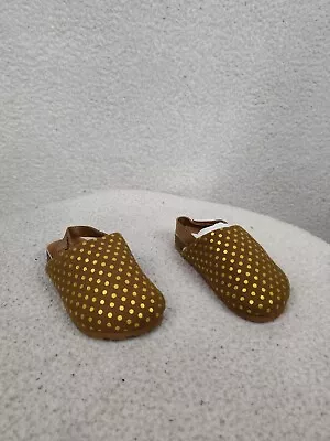 Gap Baby Sandals 9/10 Brown Textile Slingback Closed Toe Comfort Cozy Clog Shoes - Image 1 of 4