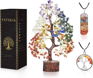 Chakra Crystal Tree - Handmade Healing Crystal Tree with 7 Chakra Stones - Decor - Picture 1 of 12