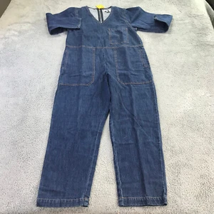 LF Markey Jumpsuit Womens 8 US Earlstone Boilersuit Jumpsuit Navy Denim Jeans - Picture 1 of 12