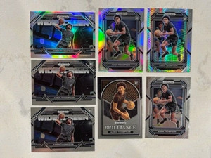 (7) AMEN THOMPSON 2023-24 Panini Prizm Draft cards 1 Hyper + 2 Silver + 4 Base