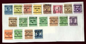 lot de 19 timbres USA Stamps pre-cancelled . Saint-Louis - Picture 1 of 1