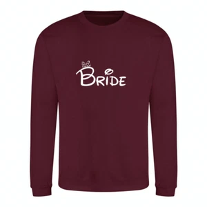 Sweatshirt Bride Hen Do Marriage Wedding Party Gift Print Unisex Sweater Jumper - Picture 1 of 25