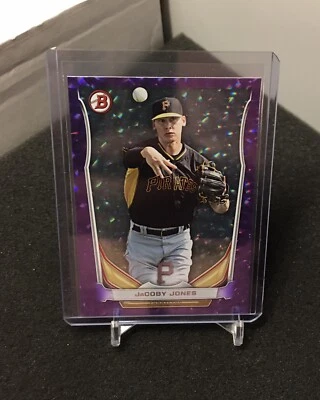 Jacoby Jones 13/99 Purple Ice Rookie 2014 Bowman card TP-50 Pirates Prospect RC - Image 1 of 2