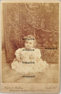 CABINET CARD HUGHES MULLINS RYDE ISLE OF WIGHT GIRL TAPESTRY BACKGROUND PHOTO