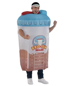 Aufblasbares Bro-Tein Shake Kostüm für Erwachsene | Einheitsgröße - Bild 1 von 2