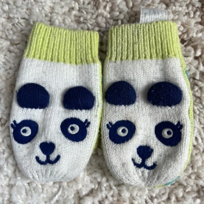 Suéter Gymboree Oso Panda Mitones Tejidos Niña Bebé 12-24 Meses Usado Foto 1 de 3