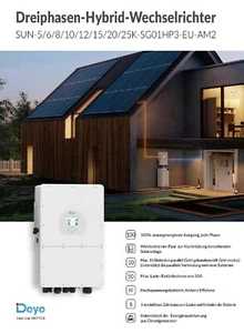 Inversor trifásico solar híbrido de alto voltaje Deye 25KW Sun 25K - Imagen 1 de 8
