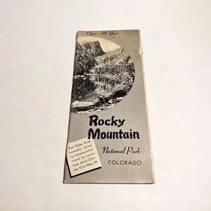 VTG 1950 Rocky Mountain National Park Map - Picture 1 of 15