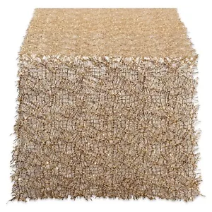 DII CAMZ38207 16" x 10' Table Runner Roll Gold Sequin - Picture 1 of 10