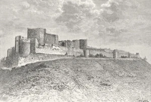 SYRIEN. Margat Castle c1885 altes antikes Vintage Druckbild - Bild 1 von 1