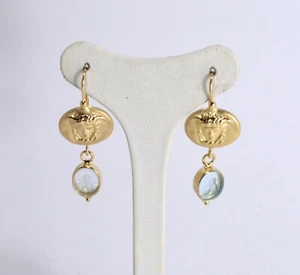 Tagliamonte Ohrringe Silber 925 Quallen Paste Glasig Azurblau 8 X 10 MM Tgn 927 - Bild 1 von 3