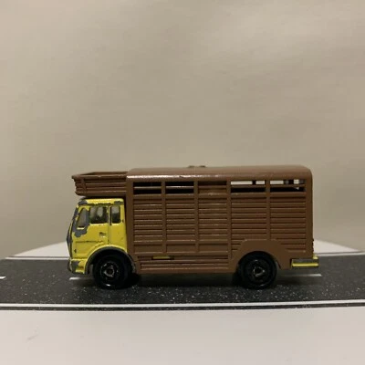 Majorette France #254 Mercedes Livestock/Horse/Cattle Transporter Truck VTG Worn - Image 1 of 4