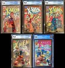 X-Men #1 all 5 Jim Lee covers CGC graded! 9.8 9.8 9.6 9.6 9.4! Marvel 1991