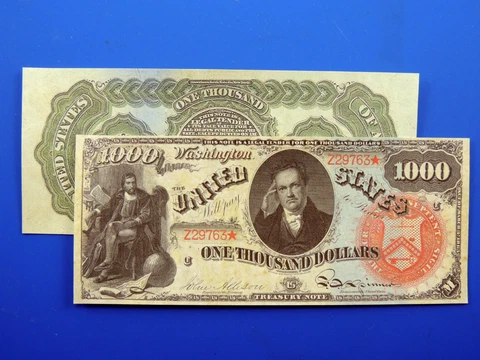 Reproduction $1000 1869 Rainbow US Paper Money Currency Copy Cover
