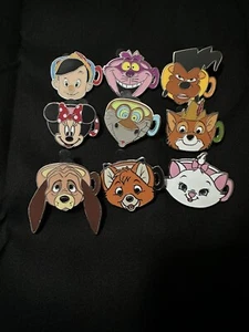 2025 Disney Parks Character Mugs Mystery Pack of 9 Pins - Picture 1 of 3