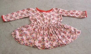OOBI BABY GIRLS FLORAL PRINT COTTON JERSEY DRESS SZ 6 - 12 MONTHS - Picture 1 of 2