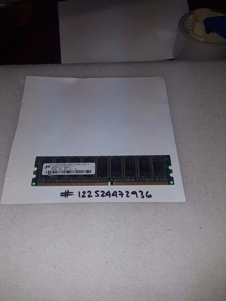 512 MB PC DDR1 PC2100E 2100E DDR1-266 MHZ 266 184 PIN ECC SIN BÚFER 32X8 2RX8  Foto 1 de 1