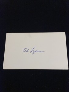 Ted Lyons Signed 3x5 Index Card JSA COA Chicago White Sox Baseball Hall Of Famer