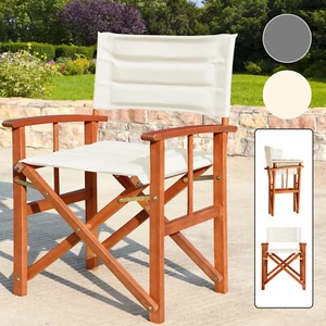 Chaise de metteur en scène Chaise de régie pliante Bois Eucalyptus Jardin Maison - Photo 1/15
