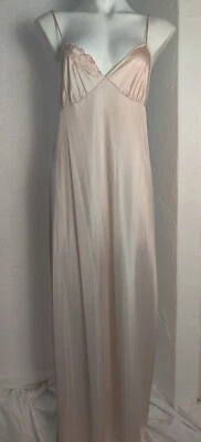 Elegante Camisón Vintage Sears Largo Completo Años 80 Rosa Helado Nylon Med 12/14 ** Foto 1 de 4