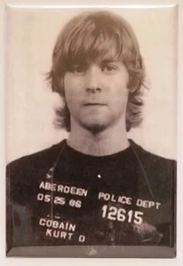 Kurt Cobain Mugshot Magnet 2" x 3" Refrigerator Locker - Picture 1 of 3