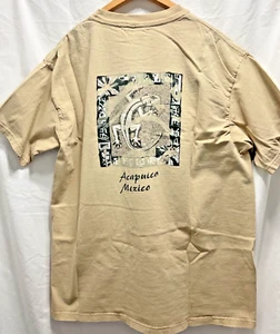 MARE BLUE Acapulco Mexico Aztec Iguana Tan T Shirt Unisex XL - Picture 1 of 17
