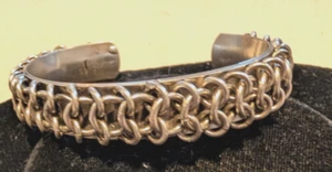 Alex & Ani Silver Braided Circle Chain cuff bracelet - Picture 1 of 3