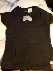  black cap sleeve applique dragon design chichigirl  shirt medium size abstact - Picture 1 of 3