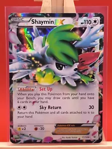 Shaymin EX 77/108 X & Y Roaring Skies Ultra Rare Holo Pokemon Card - Picture 1 of 12