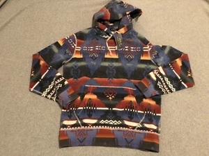 Polo Ralph Lauren Aztec Southwestern Indian Hoodie Pullover Sweater Mens Medium - Picture 1 of 4