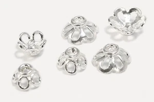 INWARIA Perlenkappen 925 SILBER Ø 6/8mm Kappen Perlenkappe Perlkappen, SS8 - Bild 1 von 4