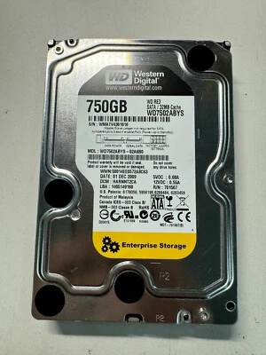 WD WD7502ABYS-02A6B0 701567 750GB 7.2K RPM 32MB Cache HDD - Image 1 of 4