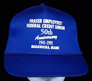 Fraser Employees' Federal Credit Union 50th Anniversary Hat Madawaska Maine NWOT - Picture 1 of 10