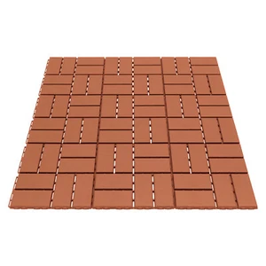 12"x12" Plastic Interlocking Deck Tiles, 36PCS Outdoor Patio Floor Brown - Picture 1 of 24