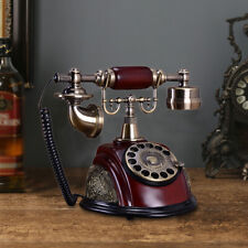 Vintage Antique Old Fashioned Rotary Dial Phone Handset Desk Telephone For Home