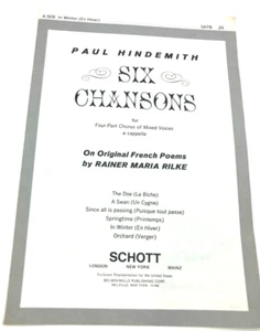 "In Winter" - 5 of 6 Original French Poems by Rilke - Four-Part Chorus a capella - Picture 1 of 2