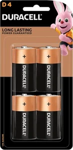 Duracell Size D Alkaline Battery Coppertop Duralock Flashlight Batteries 4 Pack - Picture 1 of 6