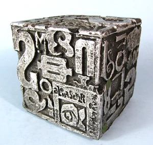 VINTAGE MID CENTURY MODERN METALL WÜRFEL SKULPTUR ALPHASKULPTUR SIGNIERT SHELDON ROSE - Bild 1 von 10