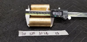 C385 ARCHITEKTONISCHER RUNDER BRONZESTAB (3) 1,25 ZOLL DURCHMESSER, 2,75 ZOLL LANG (SIM ZU C360 MESSING) - Bild 1 von 3