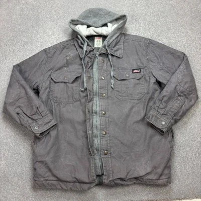 Chaqueta Dickies Adulto Gris Medio Tareas Lona Ropa de Trabajo Acolchada Forrada Capucha Para Hombres* Foto 1 de 4