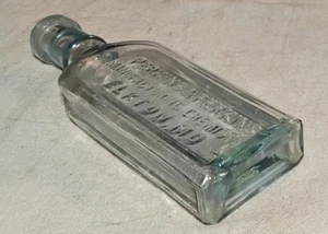 RARE ANTIQUE PERKINS & PERKINS MANUFACTURING CHEMISTS ELKTON, MD EMBOSSED BOTTLE - Picture 1 of 16