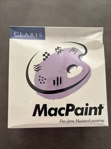 Oprogramowanie Apple Macintosh Claris MacPaint - 84920U - rzadkie - dla 512k Mac Plus SE - Zdjęcie 1 z 7