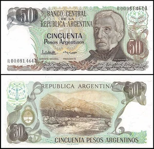 Argentinien 50 Pesos Argentinos 1983-1985 ND P-314a.2z UNC Ersatz - Bild 1 von 1