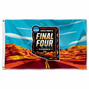 Mens 2024 Final College Basketball Game Logo Flag - Picture 1 of 6